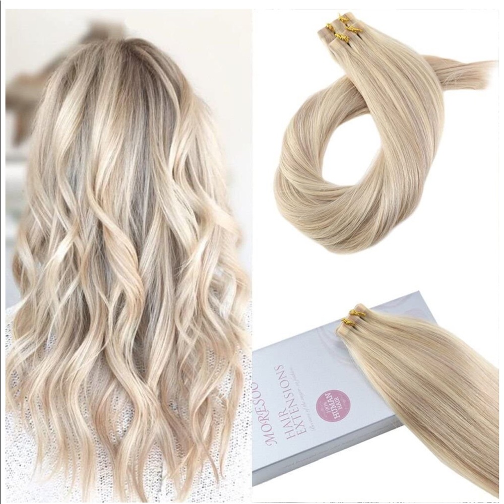 Human Hair tape in hair extensions
